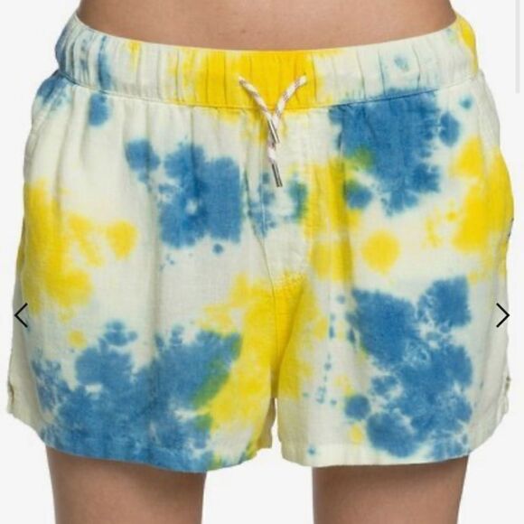 Quiksilver Womens Elasticated Linen Shorts Woman’s Size L - Picture 3 of 6